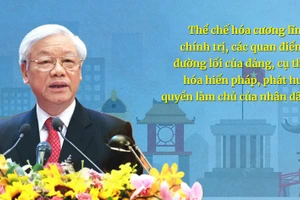 Thể chế hóa Cương lĩnh chính trị, các quan điểm, đường lối của Đảng, cụ thể hóa Hiến pháp, phát huy quyền làm chủ của nhân dân