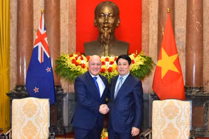 Chủ tịch nước Lương Cường và Thủ tướng New Zealand Christopher Luxon.