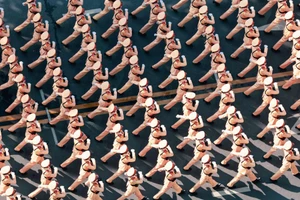 [Ảnh] Mãn nhãn với hình ảnh các khối diễu binh, diễu hành nhìn từ trên cao