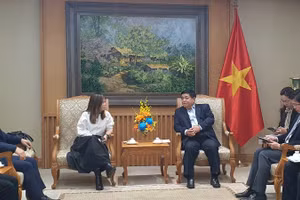 Quang cảnh buổi tiếp. (Ảnh: Chu Thanh Vân/TTXVN)