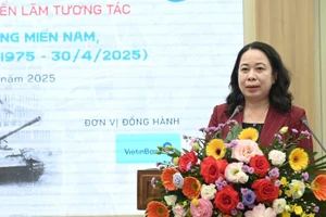 Phó Chủ tịch nước Võ Thị Ánh Xuân phát biểu tại buổi lễ. (Ảnh: BÙI GIANG)