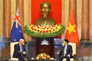 Chủ tịch nước Lương Cường tiếp Thủ tướng New Zealand Christopher Luxon.