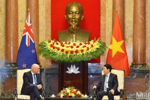 Chủ tịch nước Lương Cường tiếp Thủ tướng New Zealand Christopher Luxon.