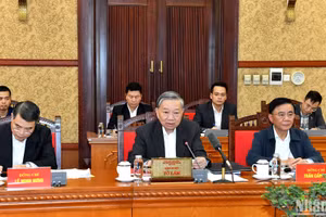 Tổng Bí thư Tô Lâm chủ trì Phiên họp thứ hai Ban Chỉ đạo Trung ương về phát triển khoa học, công nghệ, đổi mới sáng tạo và chuyển đổi số. (Ảnh: ĐĂNG KHOA)