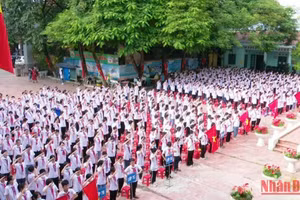 Học sinh Trường Trung học cơ sở Trưng Vương, thành phố Thái Nguyên.