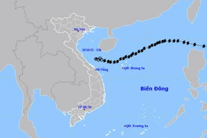 Áp thấp nhiệt đới đã suy yếu thành vùng áp thấp và tan dần. (Nguồn: nchmf.gov.vn)
