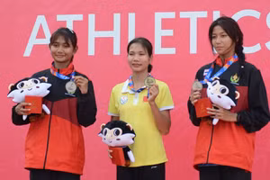 Vận động viên Lê Thị Tuyết Mai đoạt Huy chương Vàng ở nội dung chạy 400m nữ. 