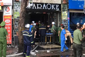 Nơi xảy ra cháy là quán karaoke đang sửa chữa.