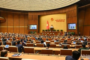 Quang cảnh phiên bế mạc Kỳ họp thứ 5, Quốc hội khóa XV chiều 24/6/2023. (Ảnh: DUY LINH)