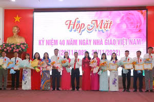 Tuyên dương các nhà giáo tiêu biểu năm 2022.