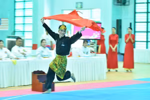 Vận động viên Nguyễn Thành Long ăn mừng chiến thắng. (Ảnh: BTC)