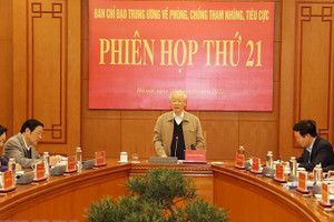 Kết luận của Tổng Bí thư Nguyễn Phú Trọng tại Phiên họp thứ 21 của Ban Chỉ đạo Trung ương về phòng, chống tham nhũng, tiêu cực