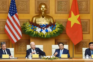 Tổng thống Hoa Kỳ Joe Biden và Thủ tướng Phạm Minh Chính tại hội nghị.