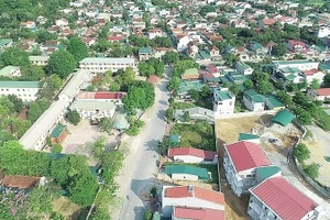 Một góc thị trấn Tân Lạc, huyện Quỳ Châu (Nghệ An).