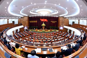 Quang cảnh Phiên khai mạc Hội nghị Trung ương lần thứ chín, khóa XIII. (ẢNH: ĐĂNG KHOA)