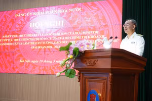 Tổng Kiểm toán Nhà nước Ngô Văn Tuấn phát biểu tại hội nghị 