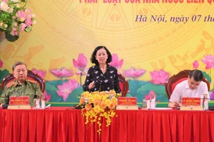 Đồng chí Trương Thị Mai phát biểu chỉ đạo.