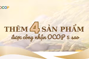 [Infographic] Thêm 4 sản phẩm được công nhận OCOP 5 sao