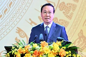 Chủ tịch nước Võ Văn Thưởng phát biểu tại buổi lễ. (Ảnh: Đăng Khoa)