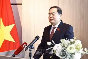 Chủ tịch Quốc hội Trần Thanh Mẫn phát biểu. (Ảnh: Doãn Tấn/TTXVN)