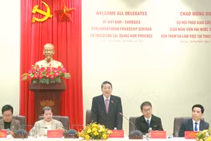 Phó Chủ tịch Quốc hội Nguyễn Đức Hải phát biểu tại buổi làm việc.