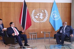 Thủ tướng Chính phủ Phạm Minh Chính gặp Chủ tịch Đại hội đồng Liên hợp quốc khóa 78.