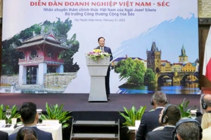 Chủ tịch VCCI Phạm Tấn Công phát biểu tại Diễn đàn.