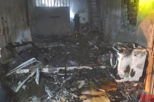 Hiện trường vụ cháy.