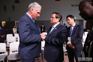 Thủ tướng Chính phủ Phạm Minh Chính đã gặp Chủ tịch nước Cộng hòa Cuba Miguel Díaz-Canel.