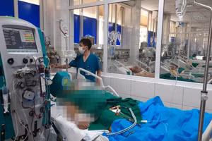 Bệnh nhân mắc sốt xuất huyết sốc nhiễm trùng được điều trị tích cực. 