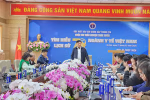 Thứ trưởng Y tế Đỗ Xuân Tuyên phát biểu tại buổi cung cấp thông tin cho báo chí về cuộc thi. 