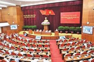 Hội nghị toàn quốc tổng kết 10 năm công tác phòng, chống tham nhũng, tiêu cực. Ảnh: Khoa Đăng