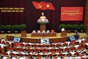 Quang cảnh Hội nghị toàn quốc tổng kết 10 năm công tác phòng, chống tham nhũng, tiêu cực.