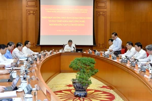 Quang cảnh Phiên họp Thường trực Ban Chỉ đạo Trung ương về phát triển khoa học, công nghệ, đổi mới sáng tạo và chuyển đổi số. (Ảnh: Đăng Khoa)