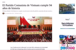 Bài báo ca ngợi Đảng Cộng sản Việt Nam nhân dịp 94 năm thành lập 3/2/1930-3/2/2024 đăng trên báo điện tử ra ngày 3/2 của tập đoàn truyền thông Uruguay Grupo Multimedio.