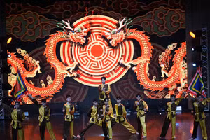 Biểu diễn võ cổ truyền Việt Nam.