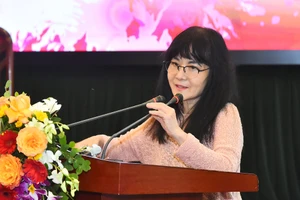 Nhà lý luận, phê bình âm nhạc Nguyễn Thị Minh Châu phát biểu.