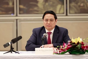 Thủ tướng Phạm Minh Chính phát biểu tại sự kiện. (Ảnh: TTXVN)