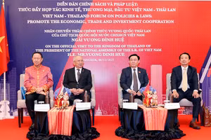 Chủ tịch Quốc hội Vương Đình Huệ nhấn mạnh, Việt Nam cũng là điểm đến đầu tư hấp dẫn, an toàn và ổn định cho các nhà đầu tư quốc tế. (Ảnh: TTXVN)