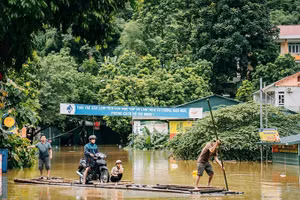 [Ảnh] Cao Bằng: Nước lũ cuồn cuộn trên sông Gâm, gây thiệt hại lớn