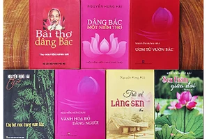 Một số tập thơ viết về Bác Hồ của nhà thơ Nguyễn Hưng Hải, thể hiện lòng kính yêu và cảm hứng thiêng liêng từ Người.