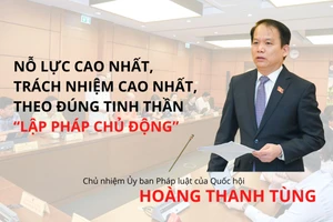 Nỗ lực cao nhất, trách nhiệm cao nhất, theo đúng tinh thần “lập pháp chủ động”