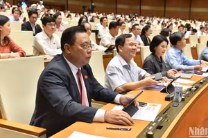 Luật Thủ đô (sửa đổi) được Quốc hội thông qua với tỷ lệ tán thành cao. (Ảnh: ĐĂNG KHOA)