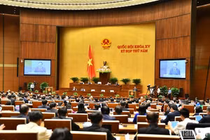 Toàn cảnh phiên khai mạc Kỳ họp thứ 5, Quốc hội khóa XV. (Ảnh: ĐĂNG KHOA)