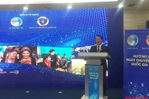 Bộ trưởng, Chủ nhiệm Ủy ban Dân tộc Hầu A Lềnh phát biểu tại sự kiện.