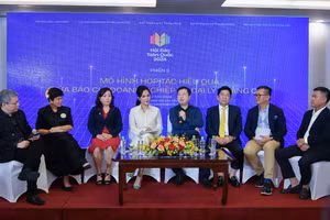 Quang cảnh tọa đàm bàn tròn trong khuôn khổ phiên thảo luận về mô hình hợp tác hiệu quả giữa báo chí, doanh nghiệp và đại lý quảng cáo.