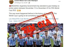 Ảnh chụp màn hình bài đăng đưa tin sai sự thật trên Facebook.