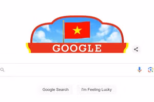 Google thay ảnh đại diện chào mừng Quốc khánh Việt Nam. (Ảnh chụp màn hình)