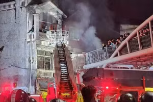 Hiện trường vụ cháy.