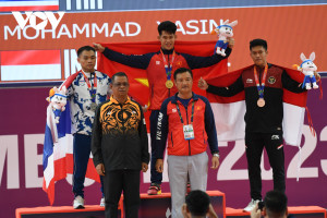 Cú đẩy xuất thần giúp đô cử Trần Minh Trí phá kỷ lục SEA Games